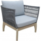Комплект деревянной мебели Tagliamento River акация, роуп, олефин дымчатый белый, серый Фото 11