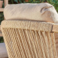 Кресло деревянное с подушками Tagliamento Rimini тик, роуп, олефин натуральный, бежевый Фото 3