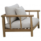Кресло деревянное с подушками Tagliamento Bungalow тик, олефин натуральный, бежевый Фото 2