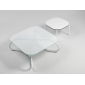Столик ламинированный кофейный Nardi Loto Relax 60 алюминий, ламинат HPL белый Фото 3