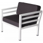 Кресло металлическое с подушками 4SIS Глория алюминий, ткань белый Фото 1