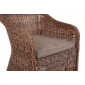 Кресло плетеное 4SIS Равенна алюминий, искусственный ротанг, ткань коричневый Фото 2