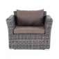 Кресло плетеное 4SIS Капучино алюминий, искусственный ротанг, ткань графит Фото 2