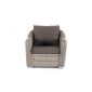 Кресло плетеное 4SIS Фабриция алюминий, искусственный ротанг, ткань серый Фото 3