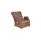 Кресло плетеное раскладное 4SIS Форио алюминий, искусственный ротанг, ткань коричневый Фото 4