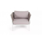 Кресло плетеное 4SIS Касабланка алюминий, роуп, ткань светло-серый Фото 3