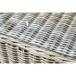 Столик плетеный журнальный 4SIS Фабриция алюминий, искусственный ротанг, стекло серый Фото 4