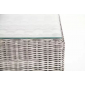 Столик плетеный журнальный 4SIS Боно алюминий, искусственный ротанг, стекло серый Фото 5