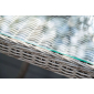 Стол плетеный обеденный 4SIS Айриш алюминий, искусственный ротанг, стекло бежевый Фото 5