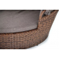 Лаунж-кровать плетеная 4SIS Стильяно алюминий, искусственный ротанг, ткань коричневый Фото 4