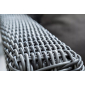 Диван плетеный трехместный 4SIS Капучино алюминий, искусственный ротанг, ткань графит Фото 4