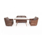 Комплект плетеной мебели 4SIS Кон Панна алюминий, искусственный ротанг, ткань коричневый Фото 2