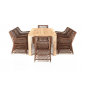 Комплект обеденной мебели 4SIS Витория тик, алюминий, искусственный ротанг, ткань коричневый Фото 4