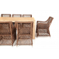 Комплект обеденной мебели 4SIS Витория тик, алюминий, искусственный ротанг, ткань коричневый Фото 5