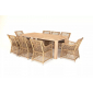 Комплект обеденной мебели 4SIS Витория тик, алюминий, искусственный ротанг, ткань соломенный Фото 2