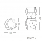 Кашпо пластиковое SLIDE Threebu Totem Pot 2 Standard полиэтилен, алюминий Фото 2