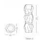Кашпо пластиковое SLIDE Threebu Totem Pot 3 Standard полиэтилен, алюминий Фото 2