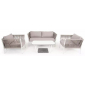 Комплект плетеной лаунж мебели 4SIS Касабланка алюминий, роуп, ткань серо-коричневый Фото 1