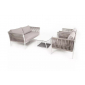 Комплект плетеной лаунж мебели 4SIS Касабланка алюминий, роуп, ткань серо-коричневый Фото 3