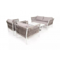 Комплект плетеной лаунж мебели 4SIS Касабланка алюминий, роуп, ткань серо-коричневый Фото 4