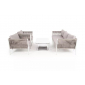 Комплект плетеной лаунж мебели 4SIS Касабланка алюминий, роуп, ткань серо-коричневый Фото 2