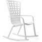 Кресло-качалка пластиковое с подушкой Nardi Folio стеклопластик, акрил белый, розовый Фото 6