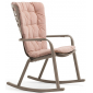 Кресло-качалка пластиковое с подушкой Nardi Folio стеклопластик, акрил тортора, розовый Фото 1