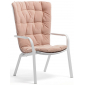 Лаунж-кресло пластиковое с подушкой Nardi Folio стеклопластик, акрил белый, розовый Фото 1