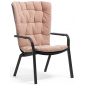 Лаунж-кресло пластиковое с подушкой Nardi Folio стеклопластик, акрил антрацит, розовый Фото 1
