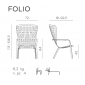 Лаунж-кресло пластиковое с подушкой Nardi Folio стеклопластик, акрил антрацит, розовый Фото 3