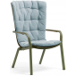 Лаунж-кресло пластиковое с подушкой Nardi Folio стеклопластик, акрил агава, голубой Фото 1