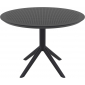 Стол пластиковый Siesta Contract Sky Table Ø105 сталь, пластик черный Фото 6