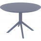 Стол пластиковый Siesta Contract Sky Table Ø105 сталь, пластик темно-серый Фото 1