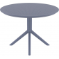 Стол пластиковый Siesta Contract Sky Table Ø105 сталь, пластик темно-серый Фото 8