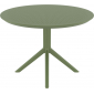 Стол пластиковый Siesta Contract Sky Table Ø105 сталь, пластик оливковый Фото 11