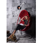 Кресло подвесное плетеное Pride Design Валио Гламур сталь, микровелюр красный Фото 16
