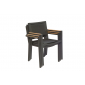 Кресло металлическое Giardino Di Legno Lui & Lei алюминий, батилин, тик антрацит, черный Фото 4