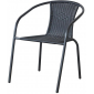Кресло плетеное Afina LRC03 Black сталь, искусственный ротанг черный Фото 1