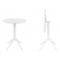 Стол пластиковый складной Siesta Contract Sky Folding Table Ø60 сталь, пластик белый Фото 1