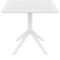 Стол пластиковый Siesta Contract Sky Table 80 сталь, пластик белый Фото 1