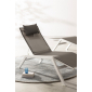 Шезлонг-лежак металлический Garden Relax Krion алюминий, текстилен белый, темно-серый Фото 5