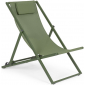 Кресло-шезлонг металлическое складное Garden Relax Taylor алюминий, текстилен зеленый Фото 1