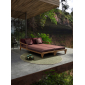 Лаунж-лежак двухместный Garden Relax Bali тик, олефин натуральный, винный Фото 5