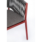 Кресло плетеное с подушкой Garden Relax Florencia алюминий, роуп, олефин красный, серый Фото 7