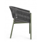 Кресло плетеное с подушкой Garden Relax Florencia алюминий, роуп, олефин зеленый, серый Фото 7