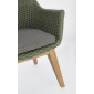 Кресло плетеное с подушкой Garden Relax Allison тик, роуп, олефин натуральный, зеленый Фото 6