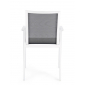 Кресло текстиленовое Garden Relax Krion алюминий, текстилен белый, темно-серый Фото 4