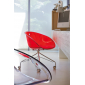 Кресло офисное прозрачное PEDRALI Gliss сталь, поликарбонат прозрачный Фото 4