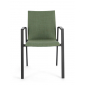 Кресло металлическое с обивкой Garden Relax Odeon алюминий, текстилен, олефин антрацит, оливковый Фото 3