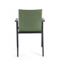 Кресло металлическое с обивкой Garden Relax Odeon алюминий, текстилен, олефин антрацит, оливковый Фото 4
